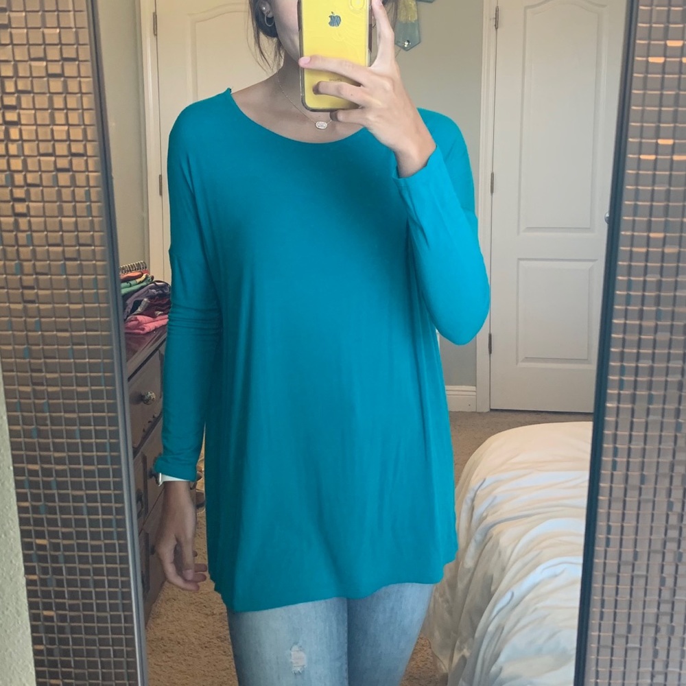 Turquoise piko top